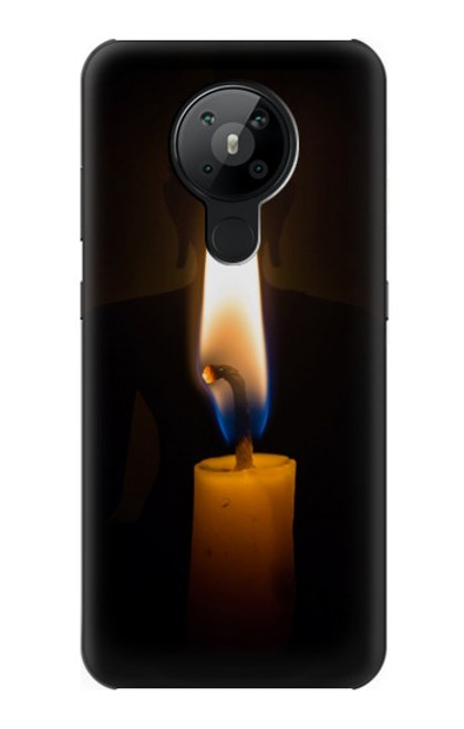 S3530 Bouddha bougie allumée Etui Coque Housse pour Nokia 5.3