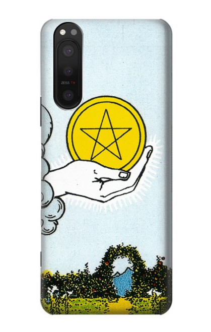 S3722 Carte de tarot Pièces de l'As des Pentacles Etui Coque Housse pour Sony Xperia 5 II