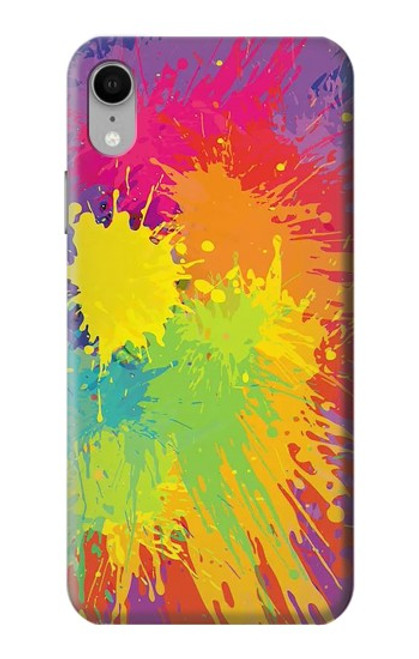 S3675 Tâche de couleur Etui Coque Housse pour iPhone XR