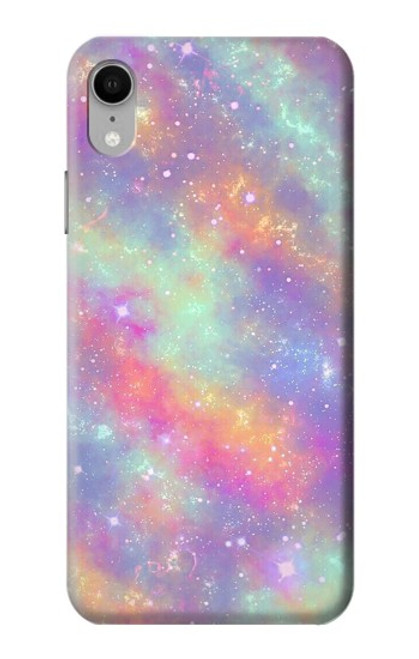 S3706 Arc-en-ciel pastel Galaxy Pink Sky Etui Coque Housse pour iPhone XR