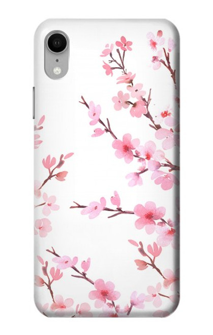 S3707 Fleur de cerisier rose fleur de printemps Etui Coque Housse pour iPhone XR