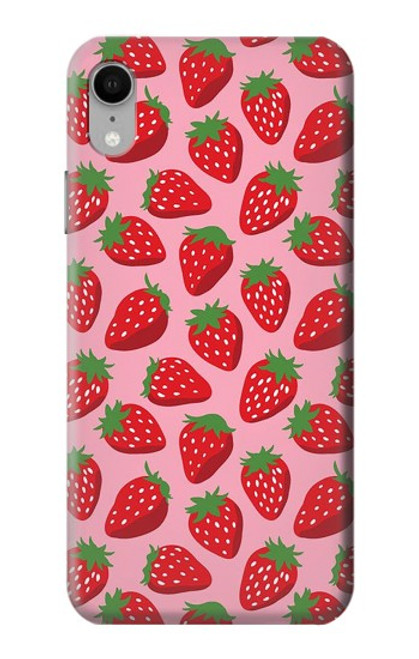 S3719 Modèle de fraise Etui Coque Housse pour iPhone XR