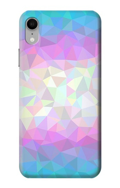 S3747 Polygone de drapeau trans Etui Coque Housse pour iPhone XR