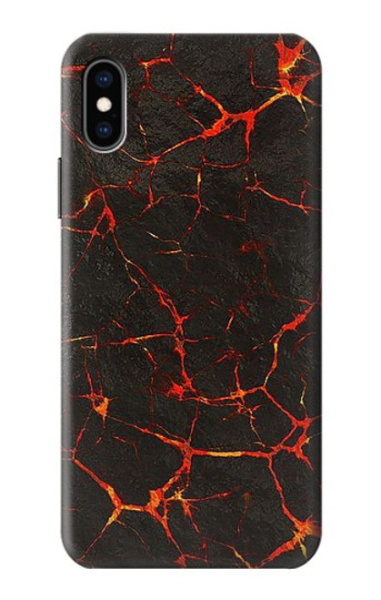 S3696 Magma de lave Etui Coque Housse pour iPhone X, iPhone XS