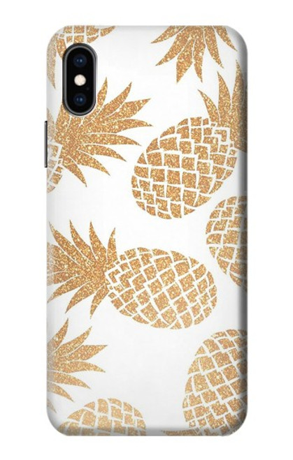 S3718 Ananas sans soudure Etui Coque Housse pour iPhone X, iPhone XS