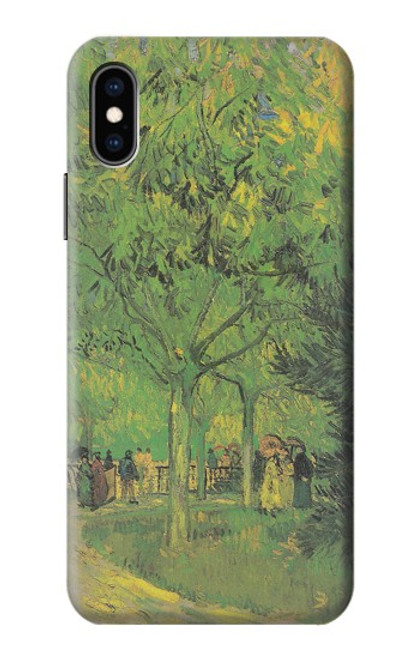 S3748 Van Gogh une ruelle dans un jardin public Etui Coque Housse pour iPhone X, iPhone XS