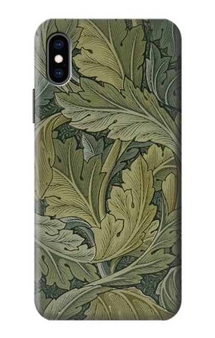 S3790 William Morris Acanthus Leaves Etui Coque Housse pour iPhone X, iPhone XS