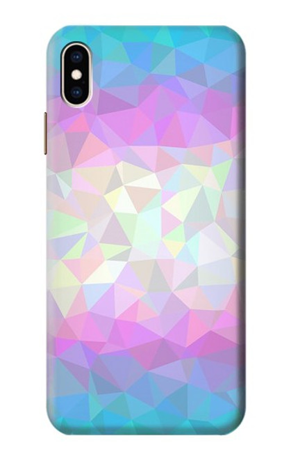 S3747 Polygone de drapeau trans Etui Coque Housse pour iPhone XS Max