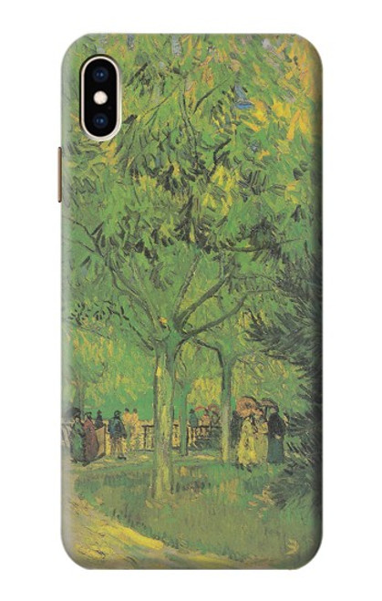 S3748 Van Gogh une ruelle dans un jardin public Etui Coque Housse pour iPhone XS Max