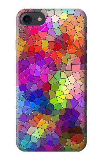 S3677 Mosaïques de briques colorées Etui Coque Housse pour iPhone 7, iPhone 8, iPhone SE (2020) (2022)