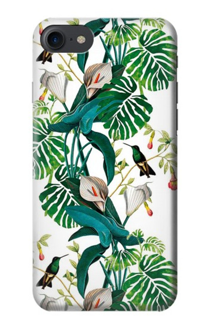 S3697 Oiseaux de la vie des feuilles Etui Coque Housse pour iPhone 7, iPhone 8, iPhone SE (2020) (2022)