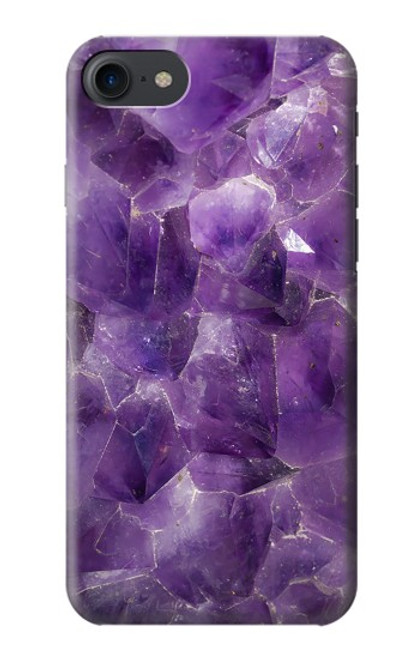 S3713 Graphique violet améthyste à quartz imprimé Etui Coque Housse pour iPhone 7, iPhone 8, iPhone SE (2020) (2022)