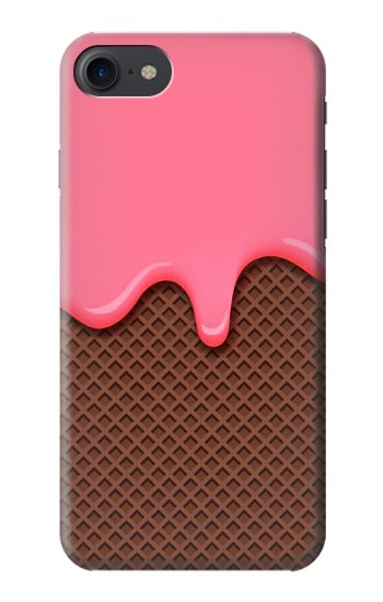 S3754 Cornet de crème glacée à la fraise Etui Coque Housse pour iPhone 7, iPhone 8, iPhone SE (2020) (2022)