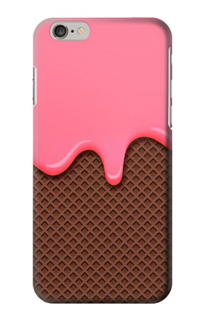 S3754 Cornet de crème glacée à la fraise Etui Coque Housse pour iPhone 6 6S