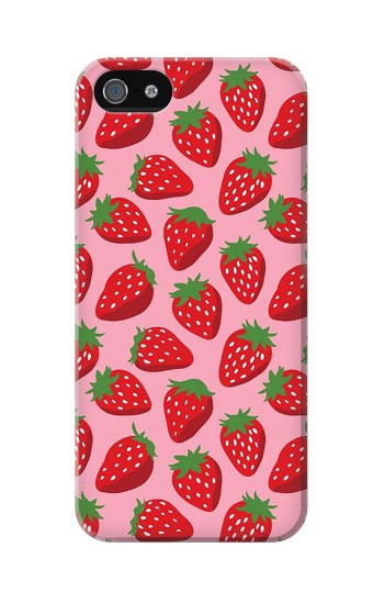 S3719 Modèle de fraise Etui Coque Housse pour iPhone 5 5S SE