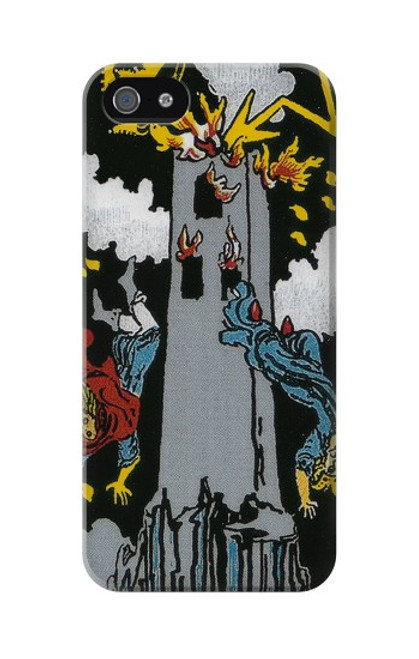 S3745 Carte de tarot la tour Etui Coque Housse pour iPhone 5 5S SE
