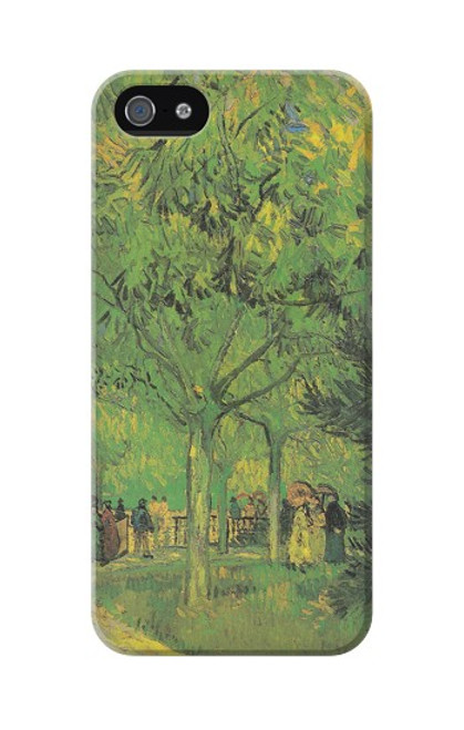 S3748 Van Gogh une ruelle dans un jardin public Etui Coque Housse pour iPhone 5 5S SE