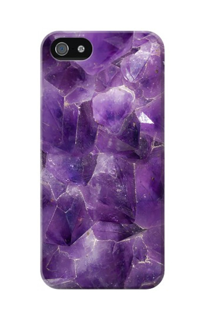 S3713 Graphique violet améthyste à quartz imprimé Etui Coque Housse pour iPhone 5C