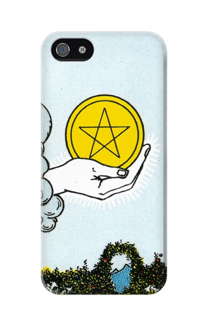 S3722 Carte de tarot Pièces de l'As des Pentacles Etui Coque Housse pour iPhone 5C