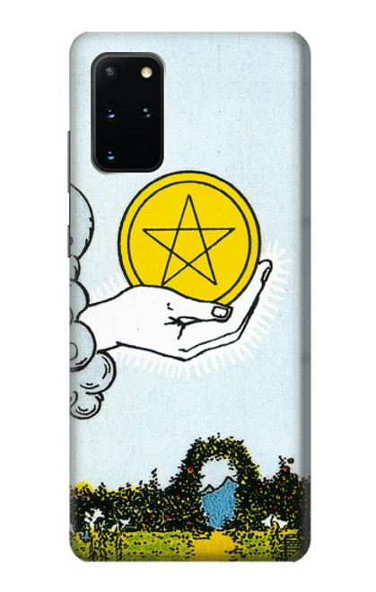 S3722 Carte de tarot Pièces de l'As des Pentacles Etui Coque Housse pour Samsung Galaxy S20 Plus, Galaxy S20+