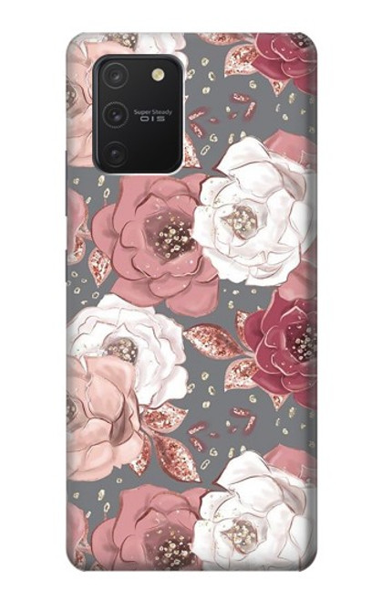 S3716 Motif floral rose Etui Coque Housse pour Samsung Galaxy S10 Lite