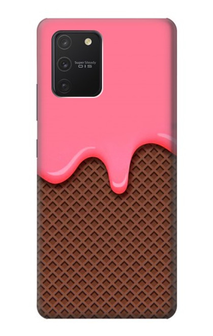 S3754 Cornet de crème glacée à la fraise Etui Coque Housse pour Samsung Galaxy S10 Lite
