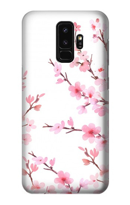 S3707 Fleur de cerisier rose fleur de printemps Etui Coque Housse pour Samsung Galaxy S9 Plus