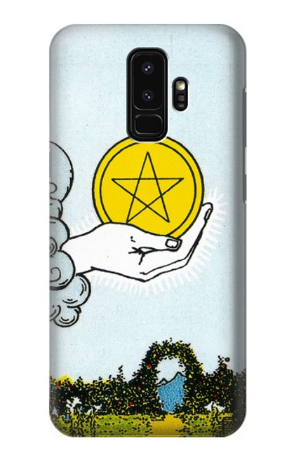 S3722 Carte de tarot Pièces de l'As des Pentacles Etui Coque Housse pour Samsung Galaxy S9 Plus