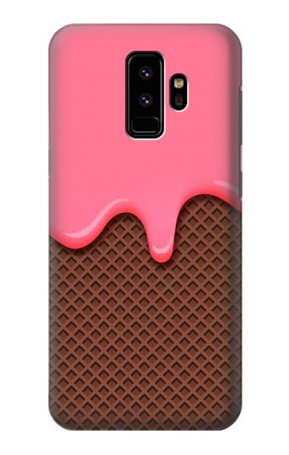S3754 Cornet de crème glacée à la fraise Etui Coque Housse pour Samsung Galaxy S9