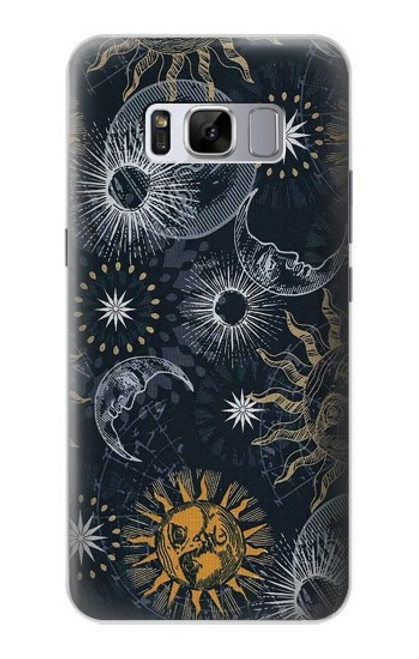 S3702 Lune et soleil Etui Coque Housse pour Samsung Galaxy S8 Plus