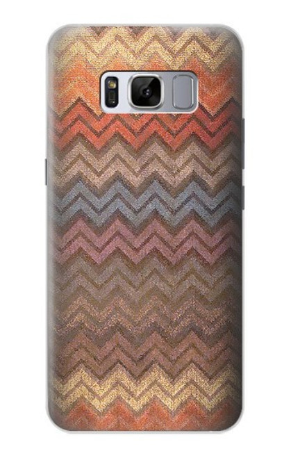 S3752 Motif de tissu en zigzag imprimé graphique Etui Coque Housse pour Samsung Galaxy S8 Plus