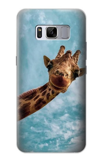 S3680 Girafe de sourire mignon Etui Coque Housse pour Samsung Galaxy S8