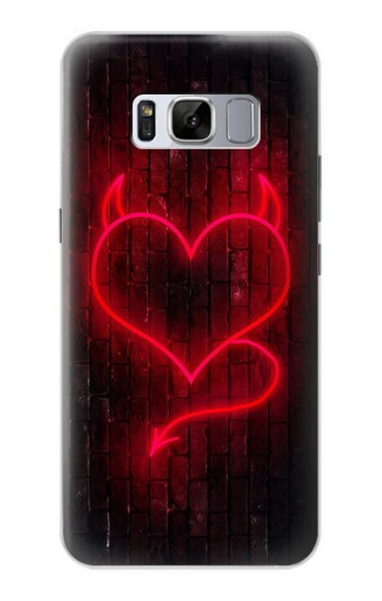 S3682 Cœur du diable Etui Coque Housse pour Samsung Galaxy S8