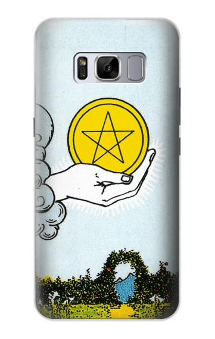 S3722 Carte de tarot Pièces de l'As des Pentacles Etui Coque Housse pour Samsung Galaxy S8