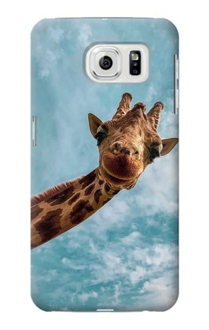 S3680 Girafe de sourire mignon Etui Coque Housse pour Samsung Galaxy S7 Edge