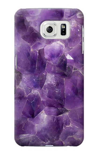 S3713 Graphique violet améthyste à quartz imprimé Etui Coque Housse pour Samsung Galaxy S7 Edge