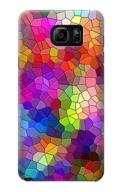 S3677 Mosaïques de briques colorées Etui Coque Housse pour Samsung Galaxy S6 Edge Plus