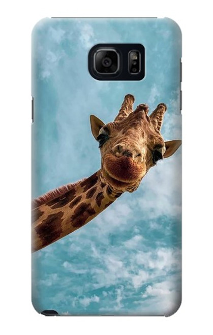 S3680 Girafe de sourire mignon Etui Coque Housse pour Samsung Galaxy S6 Edge Plus