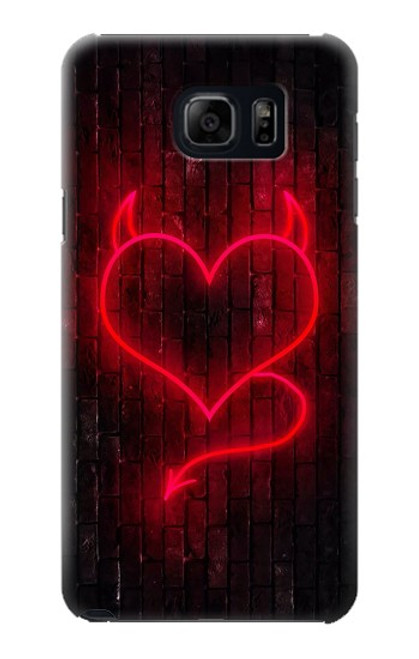 S3682 Cœur du diable Etui Coque Housse pour Samsung Galaxy S6 Edge Plus