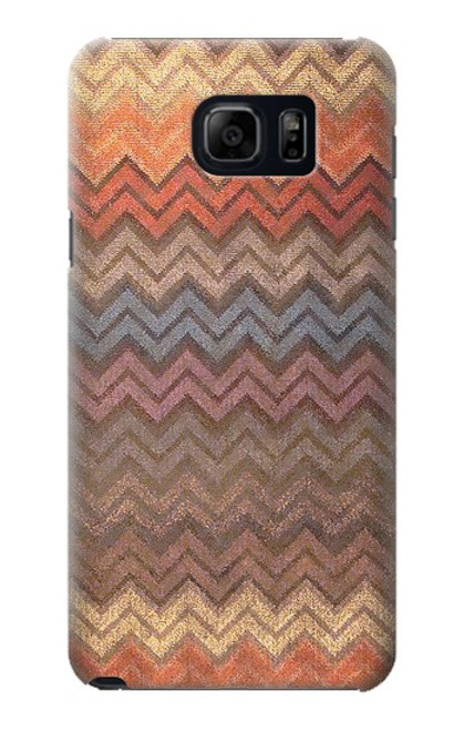 S3752 Motif de tissu en zigzag imprimé graphique Etui Coque Housse pour Samsung Galaxy S6 Edge Plus