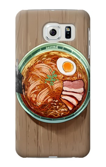 S3756 Nouilles ramen Etui Coque Housse pour Samsung Galaxy S6