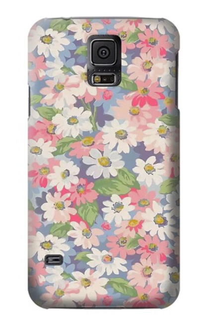S3688 Motif d'art floral floral Etui Coque Housse pour Samsung Galaxy S5