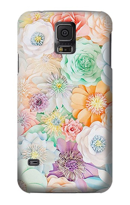 S3705 Fleur florale pastel Etui Coque Housse pour Samsung Galaxy S5