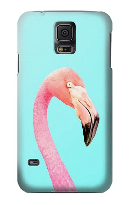 S3708 Flamant rose Etui Coque Housse pour Samsung Galaxy S5