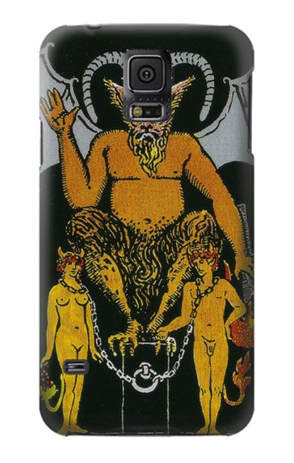 S3740 Carte de tarot le diable Etui Coque Housse pour Samsung Galaxy S5