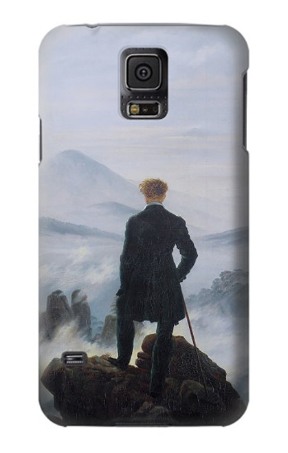 S3789 Wanderer above the Sea of Fog Etui Coque Housse pour Samsung Galaxy S5