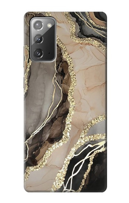 S3700 Imprimé graphique or marbré Etui Coque Housse pour Samsung Galaxy Note 20