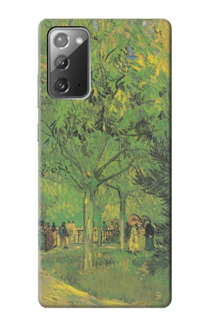 S3748 Van Gogh une ruelle dans un jardin public Etui Coque Housse pour Samsung Galaxy Note 20