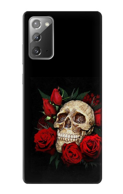 S3753 Roses de crâne gothique sombre Etui Coque Housse pour Samsung Galaxy Note 20