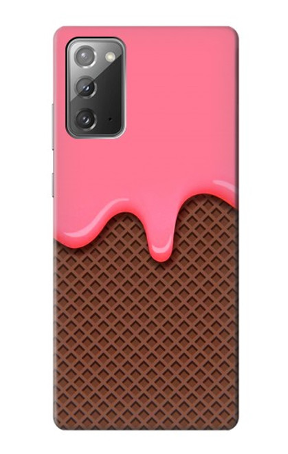 S3754 Cornet de crème glacée à la fraise Etui Coque Housse pour Samsung Galaxy Note 20